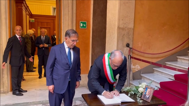 napolitano,-l’omaggio-di-gualtieri-in-senato