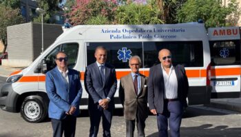 policlinico-di-palermo,-consegnata-l’ambulanza-donata-da-enav