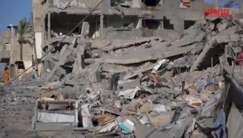 gaza,-edificio-distrutto-a-deir-al-balah-dopo-l’ordine-di-evacuazione